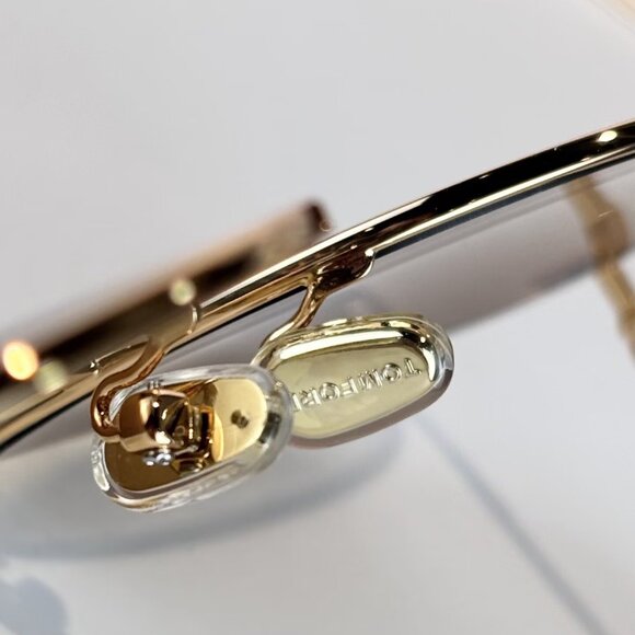 Tom Ford Gold and Black Aviator Sunglasses main image 6